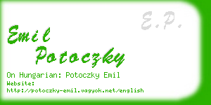 emil potoczky business card